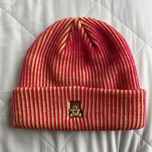 Teddy Fresh Duo Tone Pink & Yellow Beanie